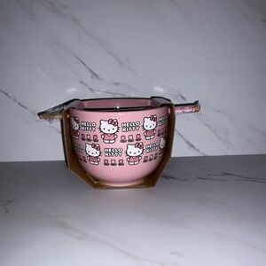 Hello Kitty, ceramic bowl with chopsticks